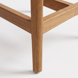 Modern Teak Wood Dining <b>Chair</b> with Fabric Upholstered Seat and Wooden Legs for Dining Room Restaurants Outdoor Use - Product Image 2
