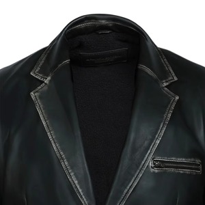 Blazer de Cuero Ligero para Hombre, el Mejor Material, Superventas, Última Tendencia, Precio al por Mayor, Blazer de Cuero para Hombre con Logotipo Personalizado - Product Image 2
