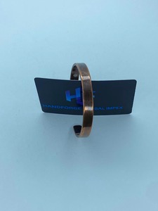 Artisan Handcrafted Gold Plated Brass Cuff <b>Bracelet</b> with Antique Finish Vintage Style Magnet <b>Healing</b> Unisex - Product Image 3