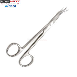 กรรไกรตัดเย็บแบบโค้ง Goldman Fox ขนาด 5 นิ้ว ทำจากเหล็กกล้าไร้สนิม สำหรับงานผ่าตัด ทันตกรรม สัตวแพทย์ และตัดเย็บเนื้อเยื่อ - Product Image 4