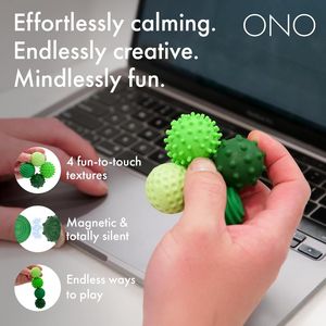 Sfere Magnetiche in Silicone per Fidget Cube, Divertenti per Adulti, Allevia lo Stress con Superficie Testurizzata a Onde e Nervature - Product Image 4