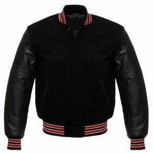 Chaquetas Varsity Personalizadas con Cuello Alto y Parches en Relieve, Chaquetas Bomber Deportivas con MOQ Bajo - Product Image 1