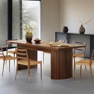 Table à manger vintage rectangulaire de 78,74 pouces de long, table de cuisine entièrement en bois, grande table de salle à manger, capacité de 6 personnes - Product Image 1