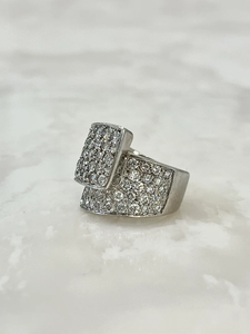Bague de cocktail géométrique pour femme, plaquée or 18 carats, alliage micro-pavé de diamants, bijoux de fiançailles et de mariage glamour SV JEWELS IGI - Product Image 5