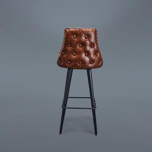 Silla de Bar Chester de Alta Demanda, Asiento y Respaldo de Cuero Azul Buff con Espuma Aprobada por FIR para Muebles de Hogar, Bar, Hotel y Restaurante - Product Image 3