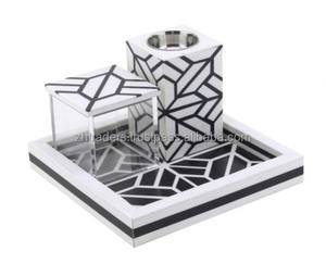 Porte-encens en résine incrustée, boîte en acrylique, cadeaux Bakhoor pour l'Aïd Moubarak arabe, Ramadan 2025, ensemble de brûleur à encens, incrustation MOP - Product Image 1