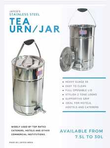 Premium Stainless Steel Tea Urn 7.5 Liter <b>Mirror</b> Finish Commercial Grade Heat Resistant Washable Beverage Dispenser 1 Year - Product Image 3