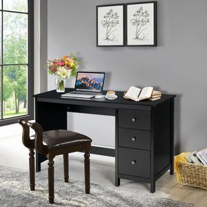 Scrivania Moderna Minimalista in Legno con 3 Cassetti per Ufficio Domestico Studio Pieghevole e Convertibile - Product Image 6