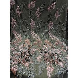 Tela de red artesanal única con diseño floral bordado, ideal para confección de vestidos como vestidos de novia. Compre directamente del proveedor. - Product Image 1