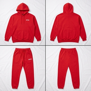 Conjuntos Deportivos de Forro Polar 100% Poliéster para Invierno, Sudaderas con Capucha, Precio al por Mayor, Logotipo Personalizado, Trajes Deportivos para Hombre - Product Image 3