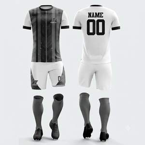 Uniforme de Fútbol Sublimado Personalizado al por Mayor Unisex de Alta Calidad, Manga Corta, Ligero, de Secado Rápido y Transpirable 100% - Product Image 5