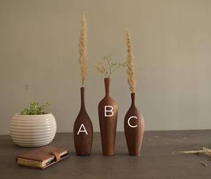 Ensemble de vases de sol en bois de noyer faits à la main pour mariage, décoration intérieure de style mid-century - Product Image 6