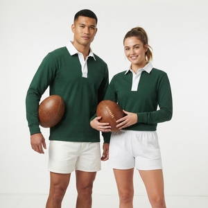 Camiseta de Rugby Personalizada con Rayas, Manga Larga, Piqué, de Alta Calidad, para Hombre y Mujer - Product Image 6