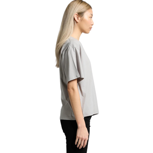 Camiseta de manga corta con cuello redondo para mujer, ajuste holgado, lisa, informal, al por mayor, OEM, de algodón, estilo jersey, básica, relajada, ropa B2 - Product Image 4