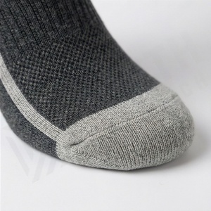 Crew <b>Socks</b> Solid Color Knitted Cotton Polyester Spandex Breathable Casual Daily Wear Adult Spring Season Standard Thickness - Product Image 6