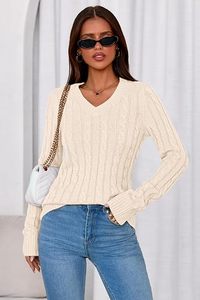 Women Solid Computer Knit Cable Knit <b>Turtleneck</b> <b>Sweater</b> High Neck Long Sleeve Pullover 100% Polyester Casual Winter Wholesale - Product Image 4