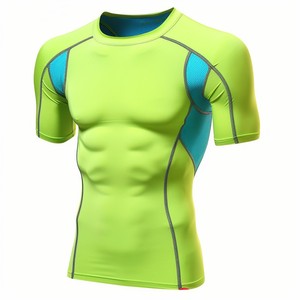 Men's 100% Polyester Compression Shirts <b>Long</b> <b>Sleeve</b> Quick Dry Athletic Compression Tops Dry Workout Rash Guard <b>Undershirts</b> OEM - Product Image 2