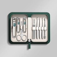 Kit de manucure et pédicure allemand 9/11 pièces en acier inoxydable anti-éclaboussures pour ongles incarnés et peaux mortes – Soin des ongles
