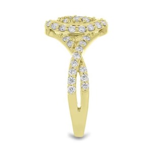 ZAWO Moissanite Cluster <b>Ring</b> Women Halo Design Brilliant Cut Prong Setting Gold Engagement <b>Ring</b> Birthday Gift Fine Jewelry - Product Image 3