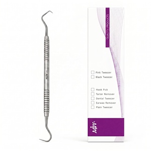 Sonda exploradora dental de doble punta de acero inoxidable, instrumento de diagnóstico dental con mango ergonómico - Product Image 6