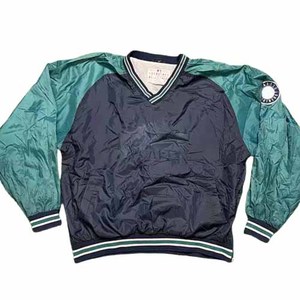 Veste universitaire Cleveland Indians pour homme, bleue, avec logo brodé, veste décontractée à enfiler - Product Image 5