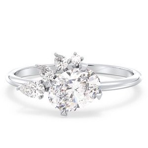 REYES IGI Certified Lab Grown <b>Diamond</b> <b>Ring</b> Exquisite 14K White Gold Engagement Solitaire <b>Rings</b> for Unforgettable Moments - Product Image 2