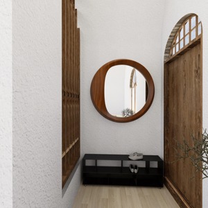 Miroir mural vertical en bois pour dressing, idéal pour la décoration de magasins de vêtements, accessoire de miroir suspendu en gros - Product Image 4