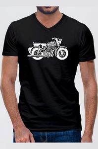 T-shirt imprimé pour homme en matière recyclée, encre à base d'eau, col en V, écologique, extensible, toucher doux, polyvalent - Product Image 5