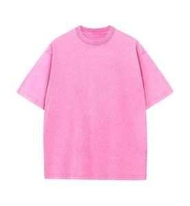 เสื้อยืดคอกลมทรงโอเวอร์ไซส์สำหรับผู้ชาย ปี 2026 ผ้าฝ้ายเนื้อหนา 260 GSM ล้างสีแบบแอซิดวอช รับออกแบบตามสั่ง ขายส่ง MOQ ต่ำ - Product Image 2