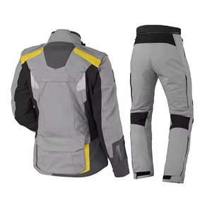 Traje de Motociclismo para Hombre, Manga Larga, Color Gris, Negro y Amarillo, Impermeable, Protección para Todas las Estaciones - Product Image 2
