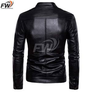 Veste en cuir véritable 100% pour homme, noire, imperméable, respirante, de haute qualité, avec revêtement, personnalisable, faible MOQ, OEM - Product Image 3