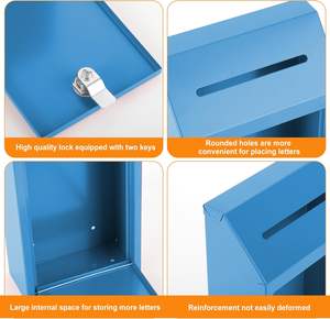 Boîte de réception de courrier moderne pour propriétés commerciales, pour usage postal, construction métallique durable et antirouille, taille et couleur personnalisables - Product Image 2