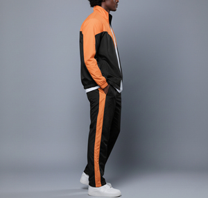 Conjunto Deportivo Cortavientos de Nylon 100% para Hombre, Estilo Urbano, con Logotipo Personalizado, Pantalón con Líneas Reflectantes y Chaqueta con Capucha y Cremallera, Impermeable - Product Image 3