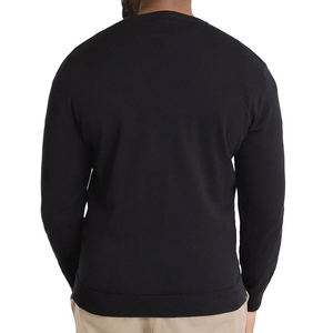 Sweat-shirt décontracté pour homme, coupe ajustée, col en V, 100 % coton, avec logo personnalisé, vente chaude - Product Image 2