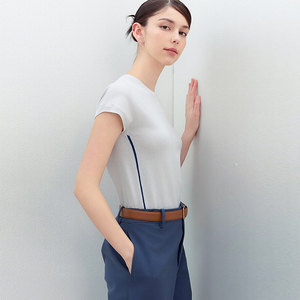 เสื้อถักผู้หญิงแขนหมวกสีสันสดใส - Product Image 2