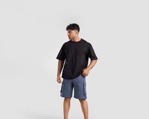 Propel Eco-Friendly Breathable Spandex/Polyester Solid Bermuda Shorts with <b>Elastic</b> Mid Waist Woven Fabric OEM Service - Product Image 6