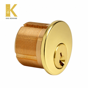 Cylindre de serrure à mortaise King 25 mm, entraxe SX, laiton brillant finition 605, inspection usine complète, qualité sécurité, entraxe réglable - Product Image 5