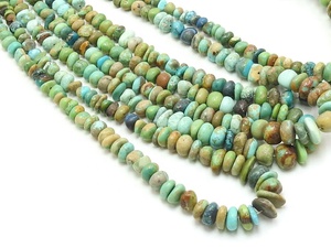 ลูกปัดเทอร์ควอยซ์แอริโซนา-ขัดเงาเรียบเนียน-ทำด้วยมือรูปทรงไม่สม่ำเสมอ-เส้นยาว 16 นิ้ว-ขนาดประมาณ 3 ถึง 10 มม.-รับรองโดยบุคคลที่สาม-สำหรับหิน - Product Image 4