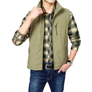 Full Zip Windbreaker Outdoor Golf Travel Hiking Vest Unique Style Breathable Customized Design Men Sleeveless Softshell Vest - Product Image 3