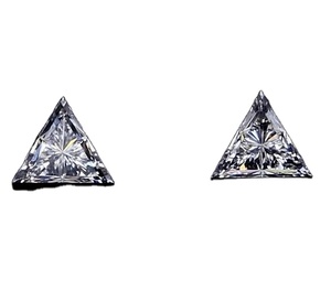 Diamantes Moissanite de Corte Triangular en Color E, Forma Elegante, Claridad VVS1, Corte Excelente, para Pendientes, Regalo de Boda para Ella - Product Image 1
