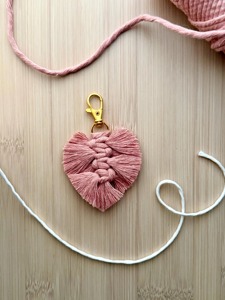 Leaf Shape Macrame <b>Key</b> Chain Handmade Boho Style For Travel <b>Accessory</b> For Easy <b>Key</b> Identification Handcrafted From India - Product Image 5