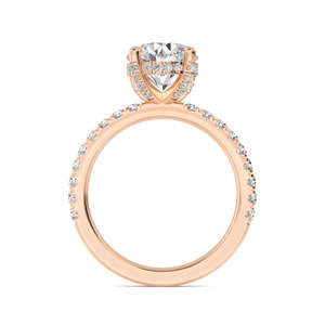 Anillo de Diamantes Redondos Brillantes de Lujo, Creados en Laboratorio, en Oro Rosa de 10K, 1.58 CTW, para Bodas y Compromisos - Product Image 2