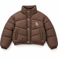 Veste matelassée unisexe Track Stuff TS-0019 en toile écologique respirante, coupe-vent et antibactérienne, 300g, modèle Stand