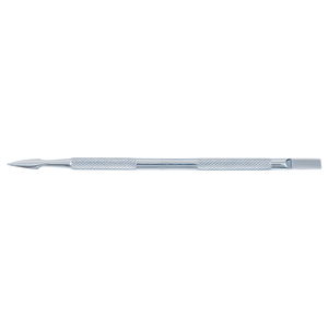 Pousse-cuticules professionnel en acier inoxydable durable avec poignée texturée pour un contrôle facile, double extrémité - Product Image 3