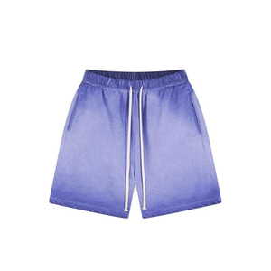 Men's Green Cotton Bermuda Shorts Elastic Waist Drawstring Casual Solid Color Summer Wear - Product Image 4