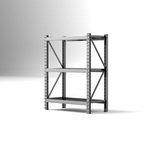 3-Tier 67\"W X 19.7\"D X 63\"H Heavy Duty Steel Industrial Shelving <b>Rack</b> Adjustable Black <b>Garage</b> Shelves Unit Requires Assembly - Product Image 2