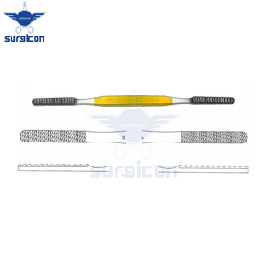 Râpes nasales Fomon 20,5 cm / 8 pouces droites avec inserts en carbure de tungstène TC 40 x 7 mm Fig. 9/10 pour une mise en forme précise des os nasaux - Product Image 2