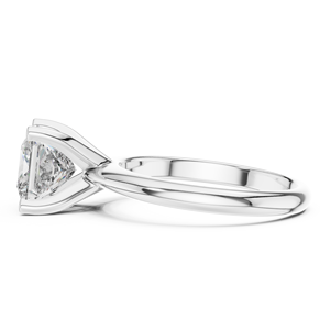Bague de fiançailles minimaliste en or blanc 18 carats avec diamant de laboratoire taille princesse 2 carats, certifiée IGI, idéale pour la Saint-Valentin, les fêtes et les mariages - Product Image 3