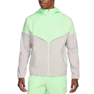 ชุดเซ็ตเสื้อแจ็คเก็ตมีฮู้ดกันลมแบบ Color Blocking สำหรับผู้ชาย ยี่ห้อ Tri Pro Sports พร้อมกางเกงขาสั้น แห้งเร็ว น้ำหนักเบา สวมใส่สบาย เหมาะสำหรับฤดูร้อน - Product Image 5