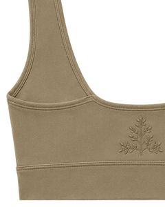 Manufacturer Customized Taupe Women <b>Flared</b> Yoga Set Embroidered Sports Bra And High Waist Bell Bottom <b>Leggings</b> Activewear Set - Product Image 4
